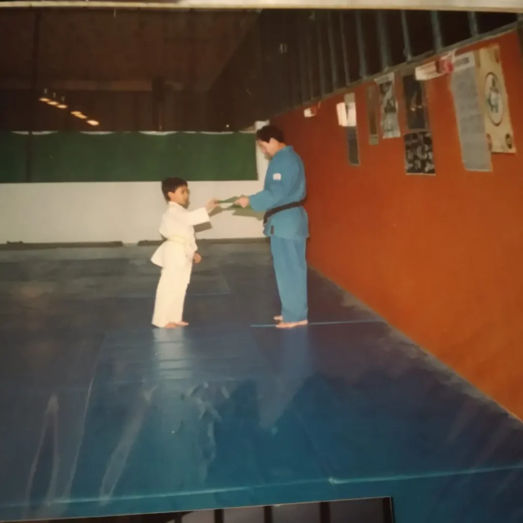 haciendo Judo de pequeño en Club Judo Lloret